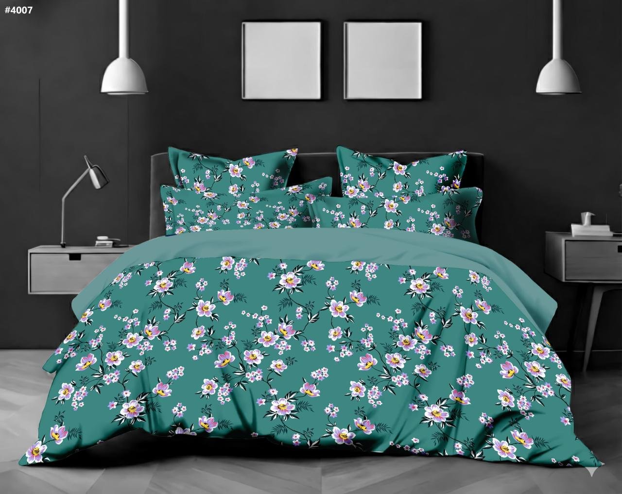 Emerald Peacock & Floral Meadow Bedding